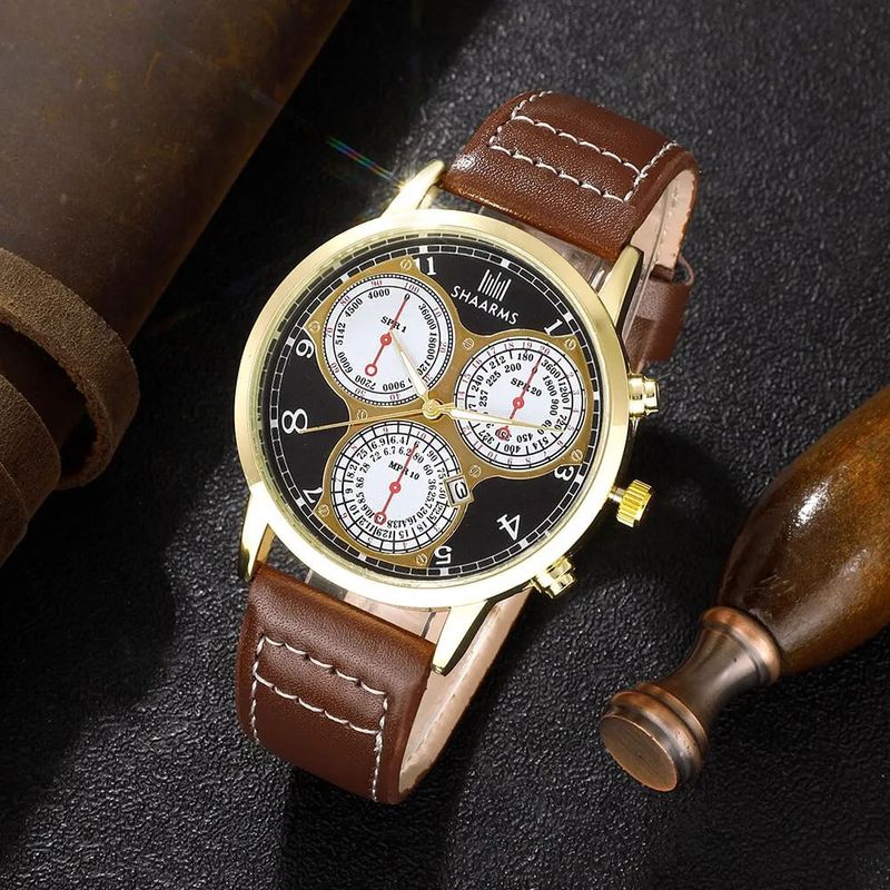 Market - Cadouri - Cadouri personalizate - Set cadou cu ceas barbatesc Shaarms 8350 si patru bratari elegante - Infinity.ro