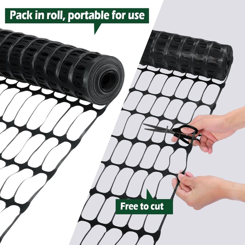 Casa si Gradina - Gradina si terasa - Garduri, panouri si accesorii - Plasa de gard din plastic, 1x30 m, rezistenta UV, protectie pentru gradina, animale, santiere, negru - Infinity.ro