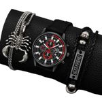 Market - Cadouri - Cadouri personalizate - Set cadou cu ceas barbatesc Deyros ZH10601IALQ cu bratara si lant Scorpion - Infinity.ro