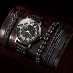 Market - Cadouri - Cadouri personalizate - Set cadou cu ceas barbatesc Shaarms 8171 si trei bratari elegante - Infinity.ro