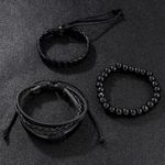 Market - Cadouri - Cadouri personalizate - Set cadou cu ceas barbatesc Shaarms 8171 si trei bratari elegante - Infinity.ro