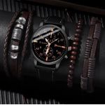 Market - Cadouri - Cadouri personalizate - Set cadou cu ceas barbatesc Geneva Viking si trei bratari elegante - Infinity.ro