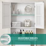 Casa si Gradina - Mobilier - Mobilier baie - Corpuri baie - Dulap de baie cu rafturi pentru depozitare, economisire spatiu, 60X20X170 cm, alb - Infinity.ro