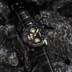 Market - Cadouri - Cadouri personalizate - Set cadou cu ceas barbatesc Shaarms auriu si patru bratari elegante - Infinity.ro