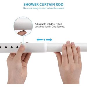 Bara pentru perdea dus, reglabila, extensibila, 110-160 cm, material metalic, anti-alunecare pentru dormitor, baie