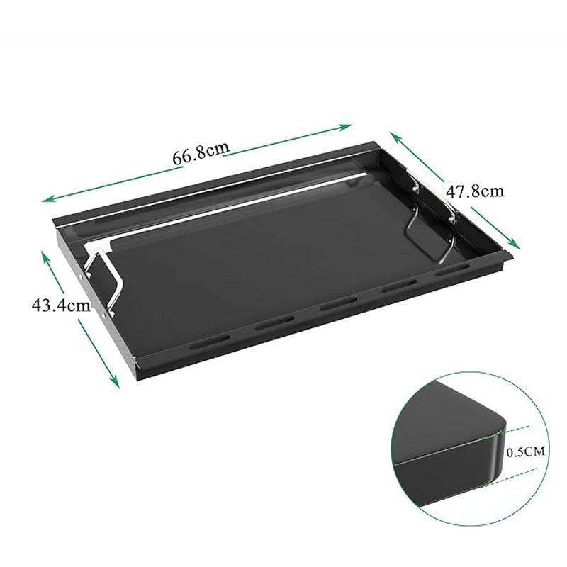 Casa si Gradina - Gradina si terasa - Gratare si accesorii - Accesorii gratare - Placa de gratar plancha din fonta, 68X48X5.5 cm, cu manere pentru Weber GS4 Genesis II 300, Genesis II - Infinity.ro
