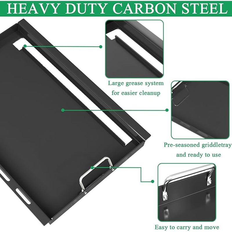 Casa si Gradina - Gradina si terasa - Gratare si accesorii - Accesorii gratare - Placa de gratar plancha din fonta, 68X48X5.5 cm, cu manere pentru Weber GS4 Genesis II 300, Genesis II - Infinity.ro