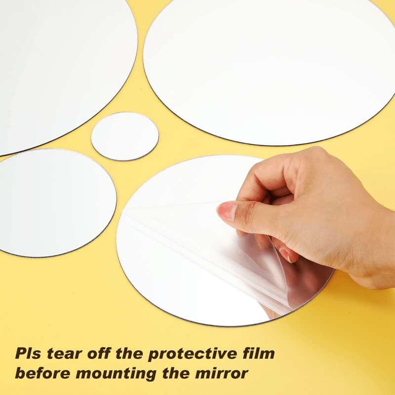 Casa si Gradina - Decoratiuni - Oglinzi - Set 32 Oglinzi din Sticla Acrilica, model rotund, rezistent la apa, Pentru Acasa Camera de zi - Infinity.ro