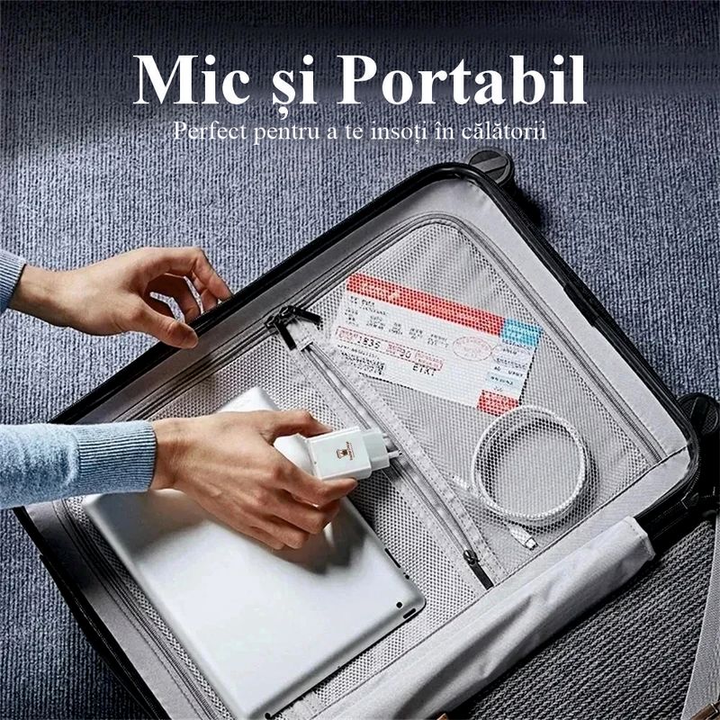 Laptop, Telefoane si Tablete - Telefoane mobile si accesorii - Accesorii Telefoane - Incarcatoare telefoane - Incarcator FastCharge USB-C, 20W, inclus cablu Lightning 1m, compatibil cu iPhone 11, 12, 13, 14 Pro/ProMax - Infinity.ro