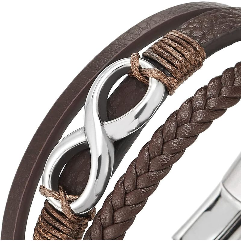 Fashion, accesorii si bijuterii - Barbati - Bijuterii barbati - Bratari barbati - Bratara “Infinity Bond” - Negru - Infinity.ro