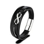 Fashion, accesorii si bijuterii - Barbati - Bijuterii barbati - Bratari barbati - Bratara “Infinity Bond” - Negru - Infinity.ro
