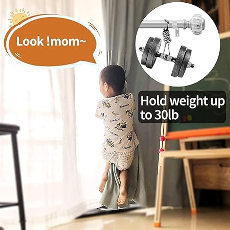 Casa si Gradina - Textile si covoare - Perdele si draperii - Accesorii perdele si draperii - Galerie metalica, reglabila, 182-365 cm, pentru perdele/draperii, cu suporturi de fixare, imitatie marmura, Argintiu - Infinity.ro