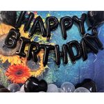 Casa si Gradina - Decoratiuni - Decoratiuni petrecere - Baloane - Set 25 baloane pentru ziua de nastere/aniversare, balon mare 26 ani, 101cm, negru - Infinity.ro