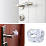 Casa si Gradina - Constructii - Usi interior, exterior si garaj - Accesorii usi - Inele protectie usa, transparent, set 2 bucati, pvc - Infinity.ro