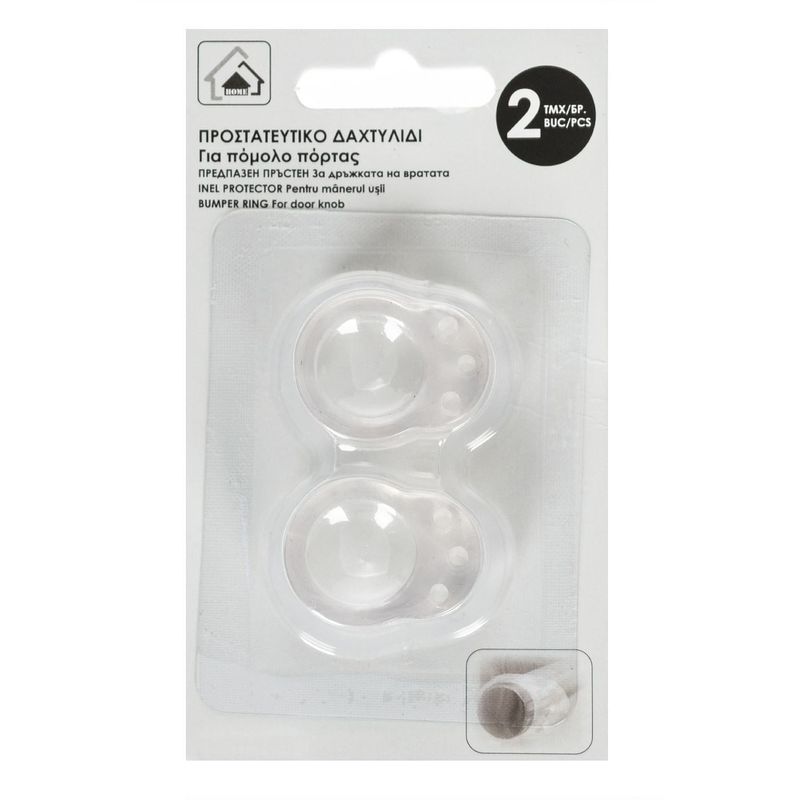 Casa si Gradina - Constructii - Usi interior, exterior si garaj - Accesorii usi - Inele protectie usa, transparent, set 2 bucati, pvc - Infinity.ro