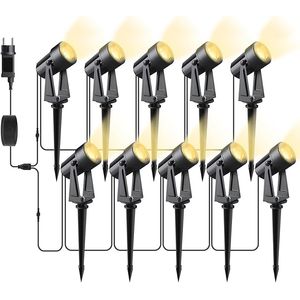 Set 10 lumini LED pentru gradina, 32M, rezistente la temperaturi scazute, IP65, 3000 lumeni, 3000 K, alb cald