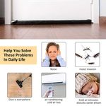 Casa si Gradina - Constructii - Usi interior, exterior si garaj - Accesorii usi - Protectie usa, anti curent, dubla, culoare neagra, lungime 95cm, material spuma poliester elastan - Infinity.ro