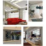 Casa si Gradina - Decoratiuni - Oglinzi - Set 58 Oglinzi Acrilice din PVC, Autoadezive pentru Decorarea Peretilor, 100 x 100 cm, Premium - Infinity.ro