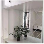 Casa si Gradina - Decoratiuni - Oglinzi - Set 58 Oglinzi Acrilice din PVC, Autoadezive pentru Decorarea Peretilor, 100 x 100 cm, Premium - Infinity.ro