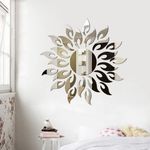 Casa si Gradina - Decoratiuni - Oglinzi - Set 27 Oglinzi Acrilice Decorative Autoadezive model Raze de Soare Argintiu, dimensiune 50cm - Infinity.ro