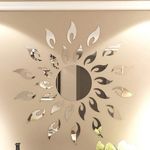Casa si Gradina - Decoratiuni - Oglinzi - Set 27 Oglinzi Acrilice Decorative Autoadezive model Raze de Soare Argintiu, dimensiune 50cm - Infinity.ro