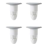 Casa si Gradina - Constructii - Materiale constructii - Sisteme de scurgere - Set dopuri scurgere pentru baie sau bucatarie, 4 bucati, capac silicon, 8.5cm - Infinity.ro