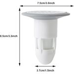 Casa si Gradina - Constructii - Materiale constructii - Sisteme de scurgere - Set dopuri scurgere pentru baie sau bucatarie, 4 bucati, capac silicon, 8.5cm - Infinity.ro