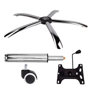 Set placuta balans metalica 26 x 15 cm, baza 60 cm, rola universala cauciuc si cilindru piston, gaz, pentru scaune birou