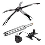 Casa si Gradina - Mobilier - Feronerie si accesorii mobila - Set placuta balans metalica 25 x 15 cm, baza 60 cm, rola universala  Ø11 mm si cilindru piston, gaz, scaune birou - Infinity.ro