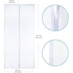 Casa si Gradina - Constructii - Usi interior, exterior si garaj - Accesorii usi - Plasa magnetica pentru usa, in forma de perdea, anti-insecte, inchidere automata, 100X210 CM, alb - Infinity.ro