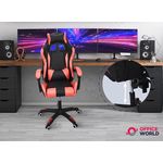 PC, gaming si accesorii - Gaming - Accesorii gaming - Scaune gaming - Scaun de gaming ergonomic cu cotiere reglabile, inaltime ajustabila, perna lombara si teriere, 135cm, Negru/Rosu - Infinity.ro