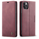 Laptop, Telefoane si Tablete - Telefoane mobile si accesorii - Accesorii Telefoane - Huse telefoane - Husa pentru iPhone 11 PRO, design antishock, ichidere magnetica, tip portofel, piele PU, visiniu - Infinity.ro