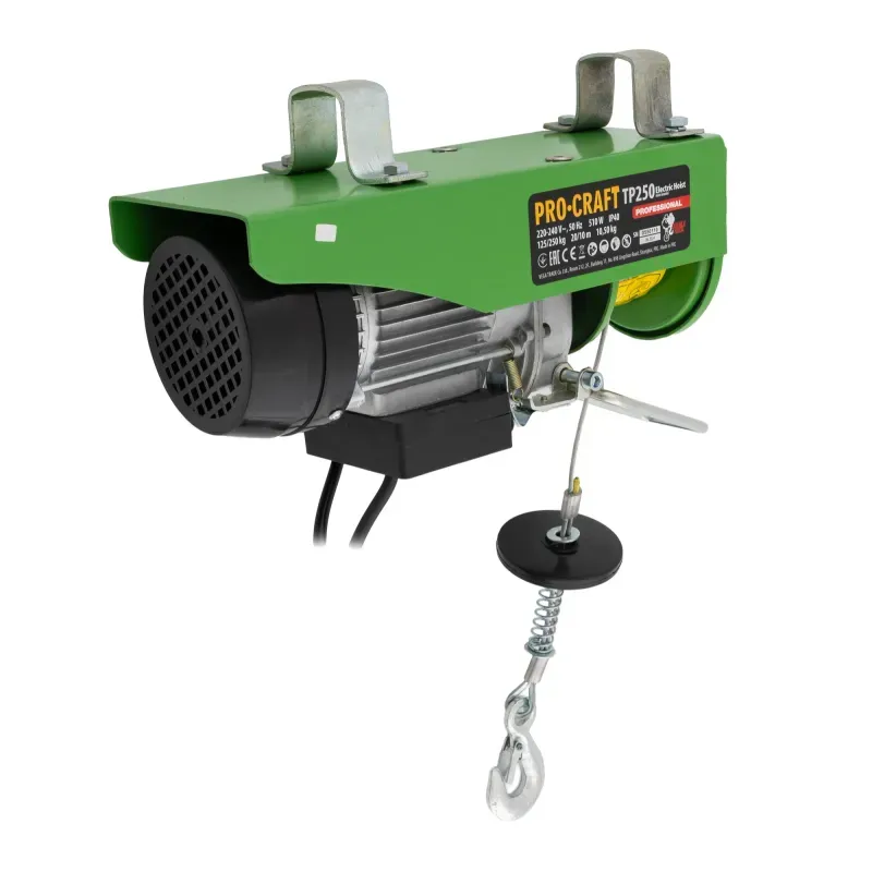 Casa si Gradina - Constructii - Depozitare, transport si protectie - Echipamente pentru transport si ridicat - Troliu electric palan Procraft TP250, 510W, cu kit montare Greutate 250kg - Infinity.ro