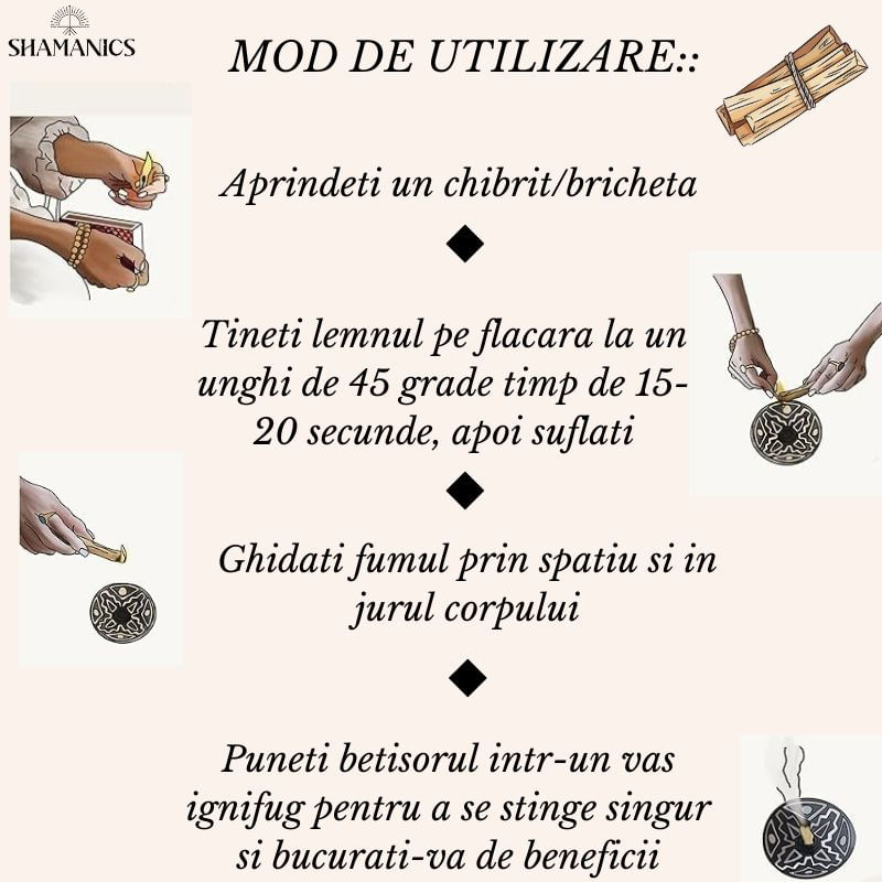Casa si Gradina - Decoratiuni - Aromaterapie si lumanari - Odorizante camera - Betisoare lemn de palo santo, Bursera Graveolens, 100g, energie pura si aroma linistitoare - Infinity.ro