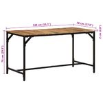 Casa si Gradina - Mobilier - Mese si birouri - Mese bucatarie si dining - Masa de bucatarie, 140x70x75 cm, lemn masiv mango brut - Infinity.ro
