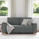 Casa si Gradina - Mobilier - Canapele si coltare - Canapele - Canapea cu 2 locuri, gri inchis, 140 cm, material textil - Infinity.ro