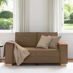 Casa si Gradina - Mobilier - Canapele si coltare - Canapele - Canapea cu 2 locuri, maro, 120 cm, material textil - Infinity.ro