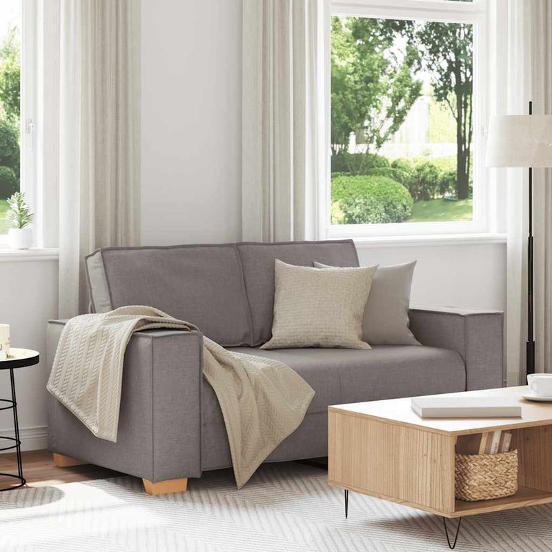 Casa si Gradina - Mobilier - Canapele si coltare - Canapele - Canapea cu 2 locuri, gri taupe, 120 cm, material textil - Infinity.ro