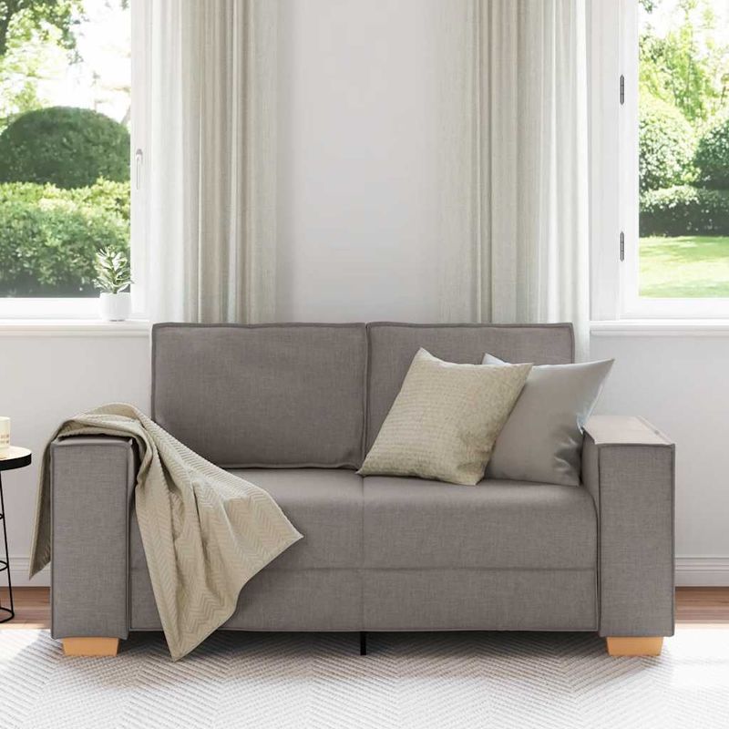 Casa si Gradina - Mobilier - Canapele si coltare - Canapele - Canapea cu 2 locuri, gri taupe, 120 cm, material textil - Infinity.ro