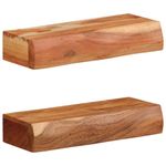 Casa si Gradina - Mobilier - Biblioteci si rafturi - Rafturi - Rafturi de perete 2 buc 40x17x8 cm din lemn masiv de salcam - Infinity.ro
