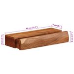 Casa si Gradina - Mobilier - Biblioteci si rafturi - Rafturi - Rafturi de perete 2 buc 40x17x8 cm din lemn masiv de salcam - Infinity.ro