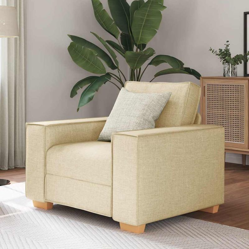 Casa si Gradina - Mobilier - Canapele si coltare - Canapele - Canapea fotoliu crem 60 cm material textil - Infinity.ro