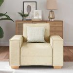 Casa si Gradina - Mobilier - Canapele si coltare - Canapele - Canapea fotoliu crem 60 cm material textil - Infinity.ro