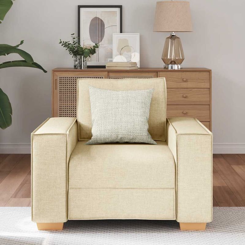 Casa si Gradina - Mobilier - Canapele si coltare - Canapele - Canapea fotoliu crem 60 cm material textil - Infinity.ro
