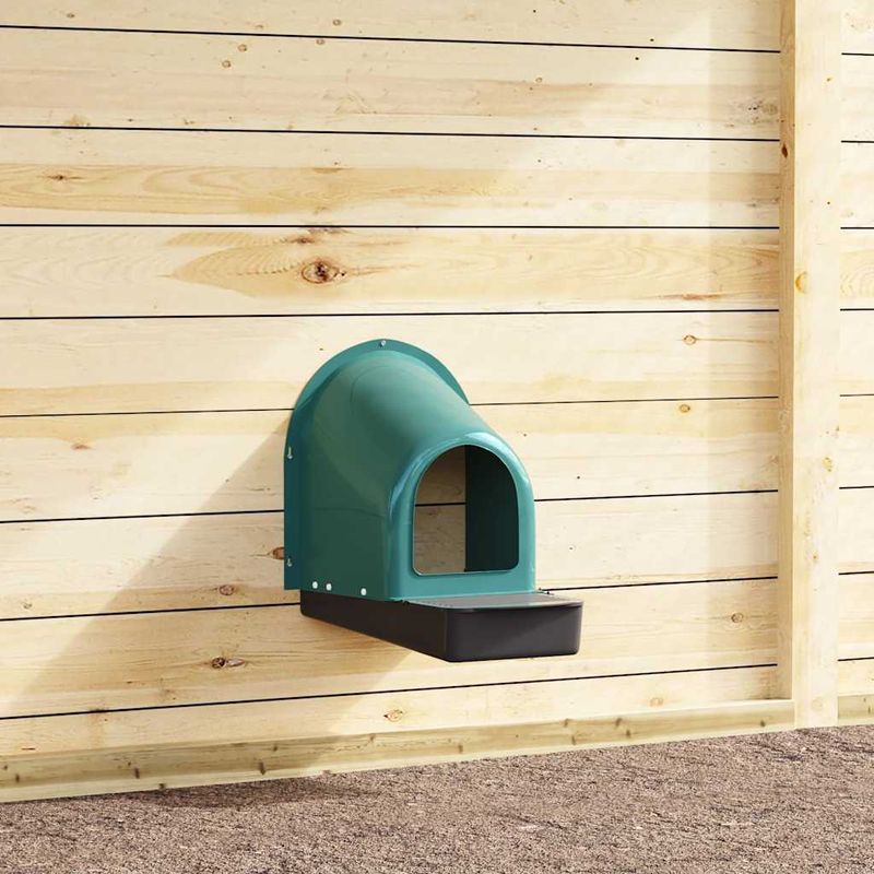 Petshop - Accesorii petshop - Culcusuri si custi - Custi interior si exterior - Cuiburi pentru gaini, montate pe perete, 4 buc., verde inchis, plastic - Infinity.ro
