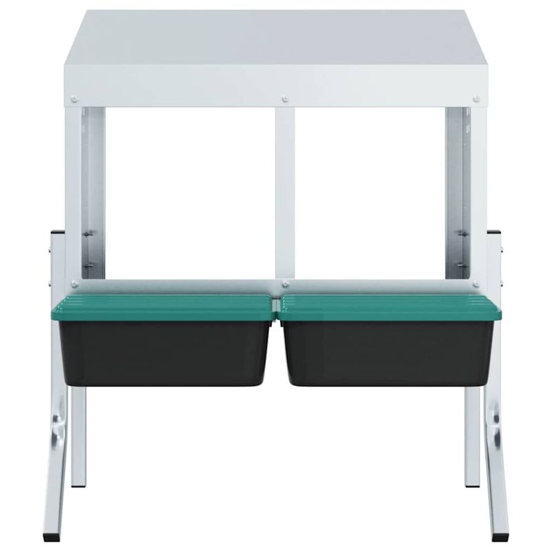 Petshop - Accesorii petshop - Culcusuri si custi - Custi interior si exterior - Cuibar pentru gaini cu 2 compartimente si picioare, otel galvanizat - Infinity.ro