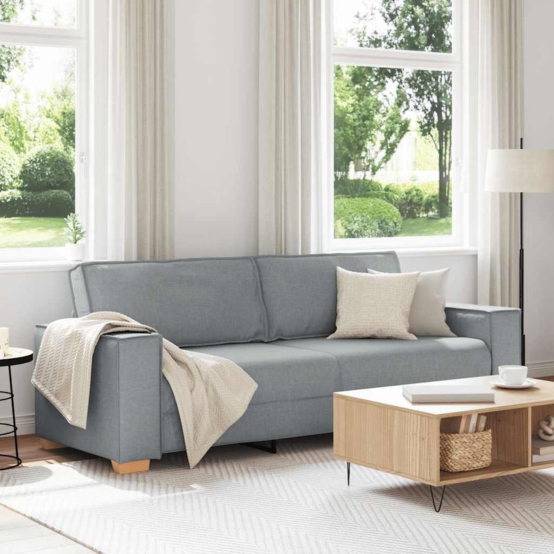Casa si Gradina - Mobilier - Canapele si coltare - Canapele - Canapea cu 3 locuri, gri deschis, 180 cm, material textil - Infinity.ro