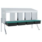 Petshop - Accesorii petshop - Culcusuri si custi - Custi interior si exterior - Cuib pentru gaini cu 4 compartimente si picioare, otel galvanizat - Infinity.ro