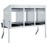 Petshop - Accesorii petshop - Culcusuri si custi - Custi interior si exterior - Cuib pentru gaini cu 4 compartimente si picioare, otel galvanizat - Infinity.ro