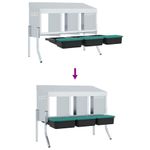 Petshop - Accesorii petshop - Culcusuri si custi - Custi interior si exterior - Cuib pentru gaini cu 4 compartimente si picioare, otel galvanizat - Infinity.ro